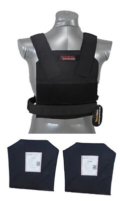 TACTICAL SCORPION GEAR Tactical Scorpion Level IIIA 3A Soft Body Armor Plates + Bobcat Concealed Vest