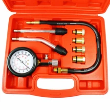 8 PCS Petrol Engine Cylinder Compression Tester Kit Gauge Tool Automotive