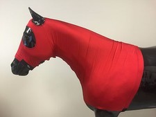 Sleazy Sleepwear for Horses Genuine Stretch Hood Red Medium with full Zipper