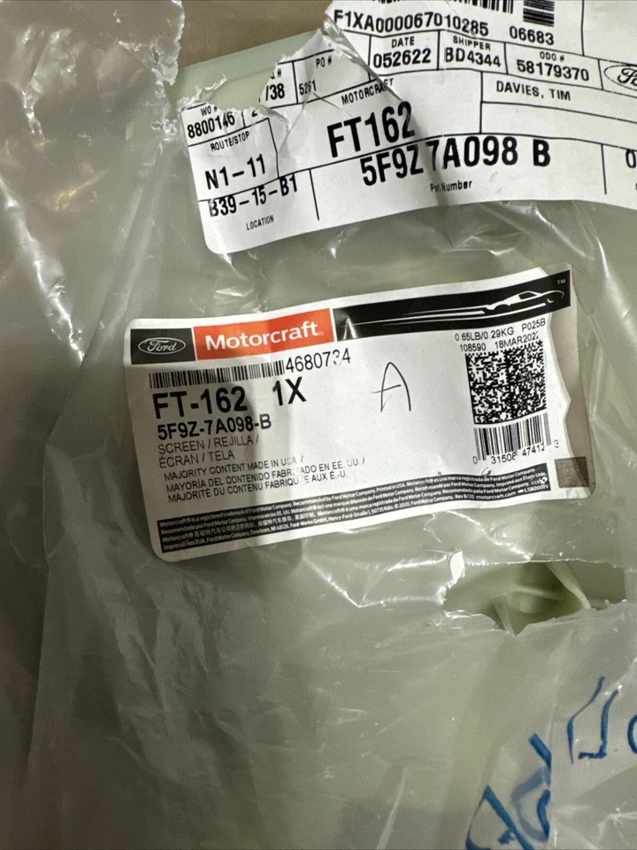 Filtro original Ford 5F9Z-7A098-B Foto 3 de 3