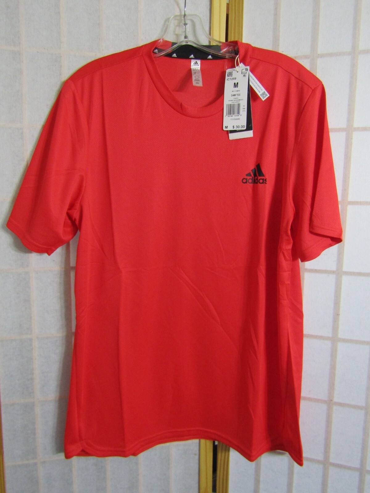 NWT adidas D4M Tee Aeroready Red/BLK Logo Short Sleeve T-Shirt Unisex Size L thumbnail 2