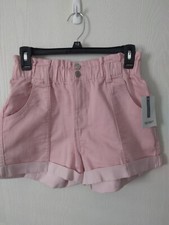 NWTS GIRLS SHORTS TRUE CRAFT SIZE 14 PINK CUFFED ELASTIC WAIST