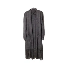 W by WORTH Wool Marled Knit Duster  Long Cardigan Size L