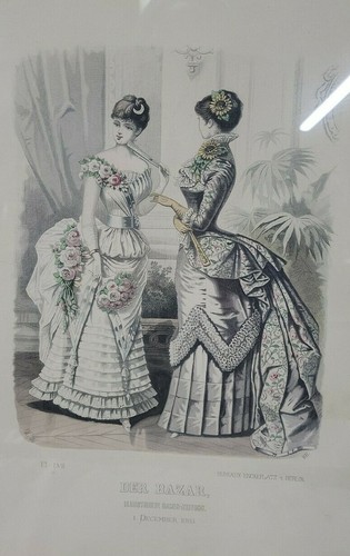 German Fashion Magazine, Der Bazar, Framed Print, December 1, 1883 - Picture 2 of 7