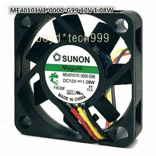 1Pcs For SUNON ME40101V1-0000-G99 DC12V 1.08W 4CM Three Line Silent Cooling Fan - Afbeelding 5 van 5