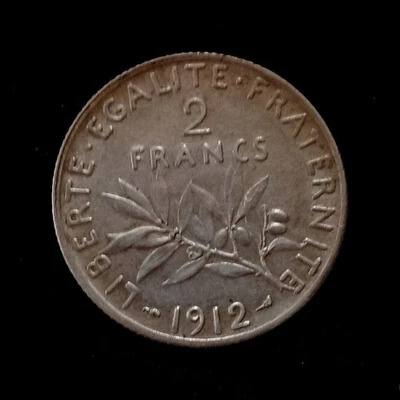 Pièce 2 Francs Semeuse 1912 10.02g - Photo 1/2