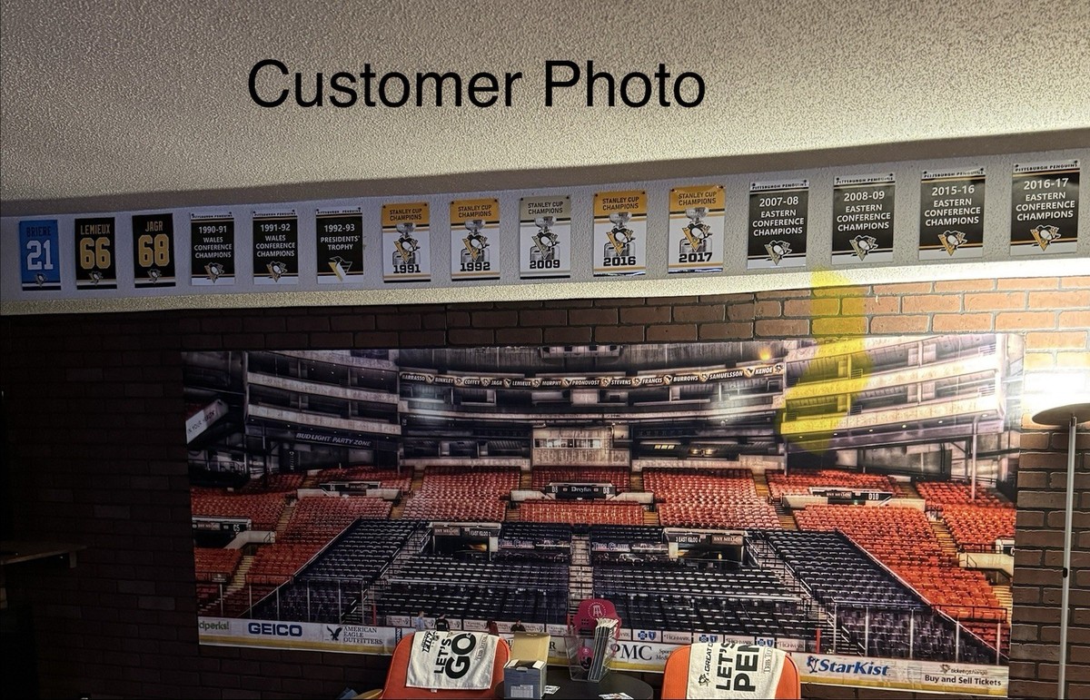 3 SIZES Pittsburgh Penguins Stanley Cup & Retired #s Conf Decal