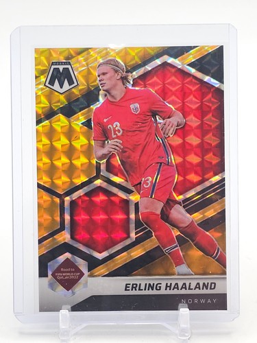 ERLING HAALAND 2021-22 MOSAIC ROAD TO FIFA WC QATAR 2022 GOLD BLACK /8 Q5369