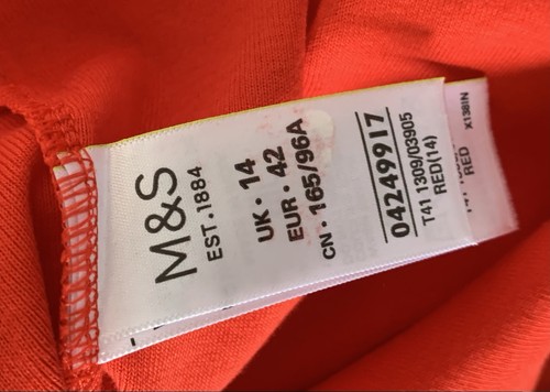 Marks and Spencer X4 T-shirt Bundle Women’s Size 14 White, Green, Red, Lilac - Picture 5 of 17