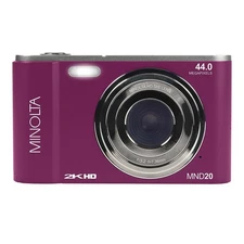 44MP Digital Camera with 2.7K Video, 16X Zoom, Anti-Shake, Time Lapse, LCD