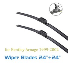 Windshield Wiper Blades 24 24 For Bentley Arnage 1999-2002 front 2 pcs J-hook