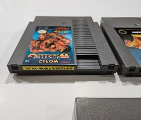 Lotto 3 giochi NES WWF. World Wrestling, WrestleMania & Wrestlemania Challenge.