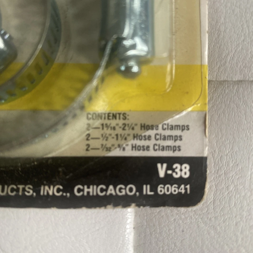 Abrazaderas de manguera Victor vintage NOS V-38 y NOS 600-12C abrazaderas 9/16-1,1/4 Foto 3 de 4