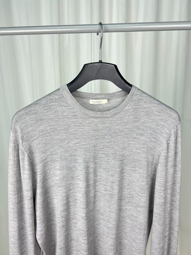 SUITSUPPLY Lightweight Crew-Neck CASHMERE & SILK Longsleeve Jumper - Tall Medium - Picture 10 of 12