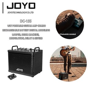 JOYO 15W Portable Guitar Amp Combo 9 Preamp Models + Looper,  Digital Modeling
