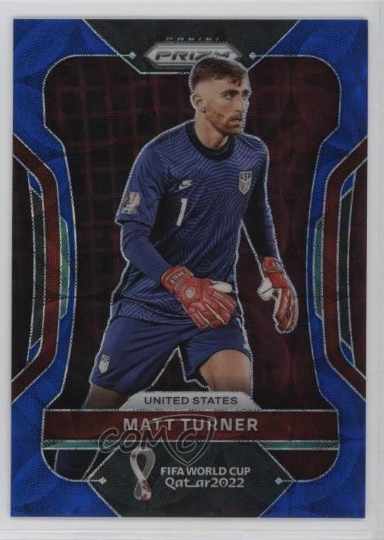 2022 Panini Prizm World Cup Qatar Choice Blue 132/135 Matt Turner #204 14t3