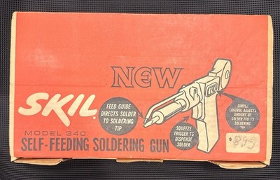 Skil Gun Model 340 Vintage Soldering Gun w Box Top Manual Screwdrivers Self Feed