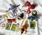 Lot of 6 Bandai Digimon Deluxe Playset Figures Digivolving