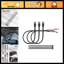 3PCS 16.5" Hardwire Power Cord for Radar Detectors, Mirror Wire Plug Tap