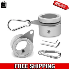 Lightweight 360° Rotating Flagpole Rings with Carabiner - Fit 0.75-1.02 Inch