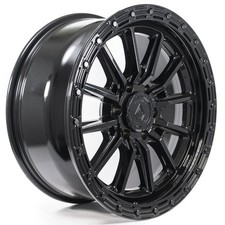 17x9 Arena A106 Trek Glossy Black Wheels 6x5.5 0mm Set Of 4