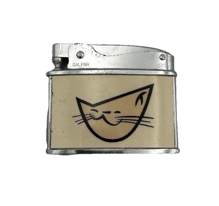 cat cigarette lighter Vintage Cat Galpar Superlative Automatic Cigarette Lighter Advertising Japan