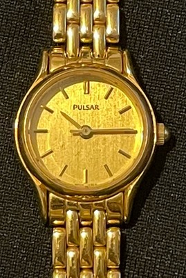 #ad #ad PULSAR QUARTZ LADIES QUARTZ WRISTWATCH V811 X009 7quot; BRACELET BAND SUPER CLEAN $32.99