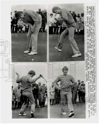 #ad 1970 Press Photo Singer Glen Campbell at Crosby Golf Tournament in California $21.99