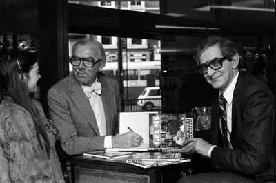 Authors Frank Muir & Dennis Norden at a store in London's Kensignt- Old Photo