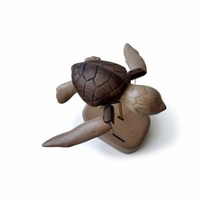 Holzschildkr&ouml;te mit beweglichen Gliedern dekorativ Schildkr&ouml;tenfigur kompakt