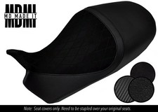 FITS DUCATI DIAVEL 11-18 CUSTOM SUEDE GRIP CARBON VINYL SEAT COVER DSG5 BLACK ST