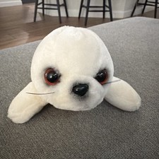 Vintage Sea World Plush White Baby Seal 9"