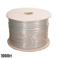 1000FT Standard 28AWG 28/6 Conductor CCA Silver Modular Cable Wire Cord