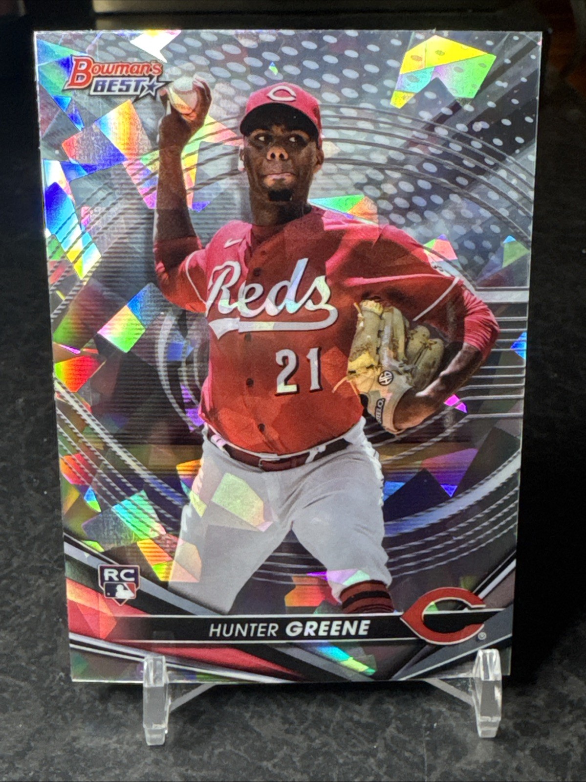 2022 Bowmans Best Hunter Greene Rookie Card Atomic Refractor #54 Reds RC SP