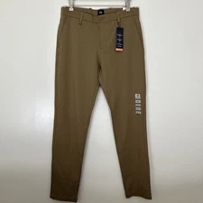 Dockers Smart 360 Tech Tapered Fit Performance Stretch Pants Brown Mens 33 X 34