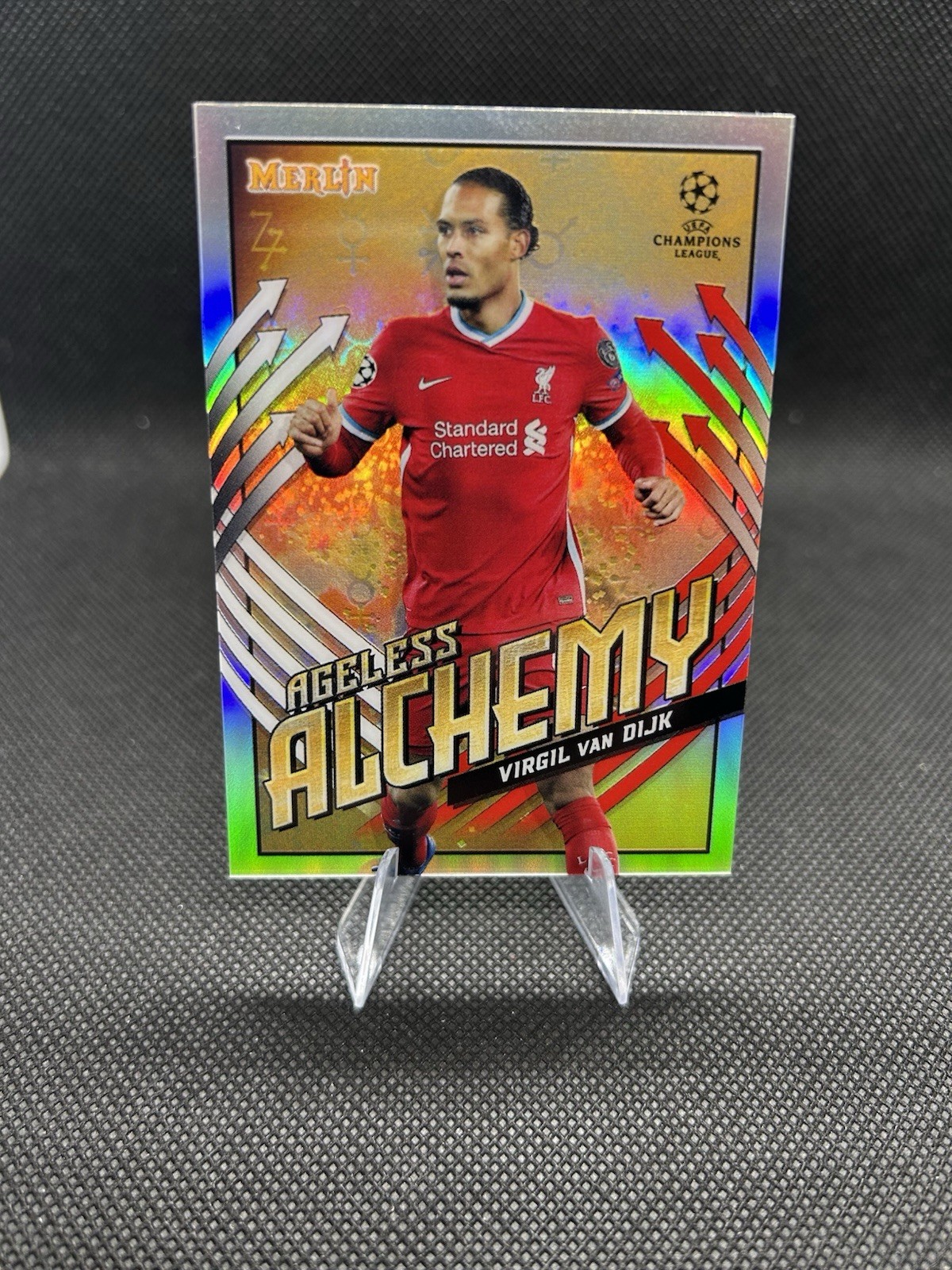 2020 Topps Merlin Collection Chrome UCL Ageless Alchemy Virgil Van Dijk #AA-Vv