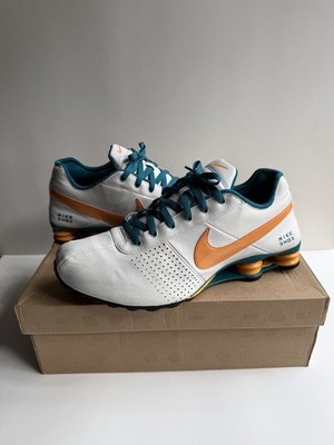 Nike Shox Deliver White Orange Teal Running Shoes Men s Size 11 317547-187 Rare