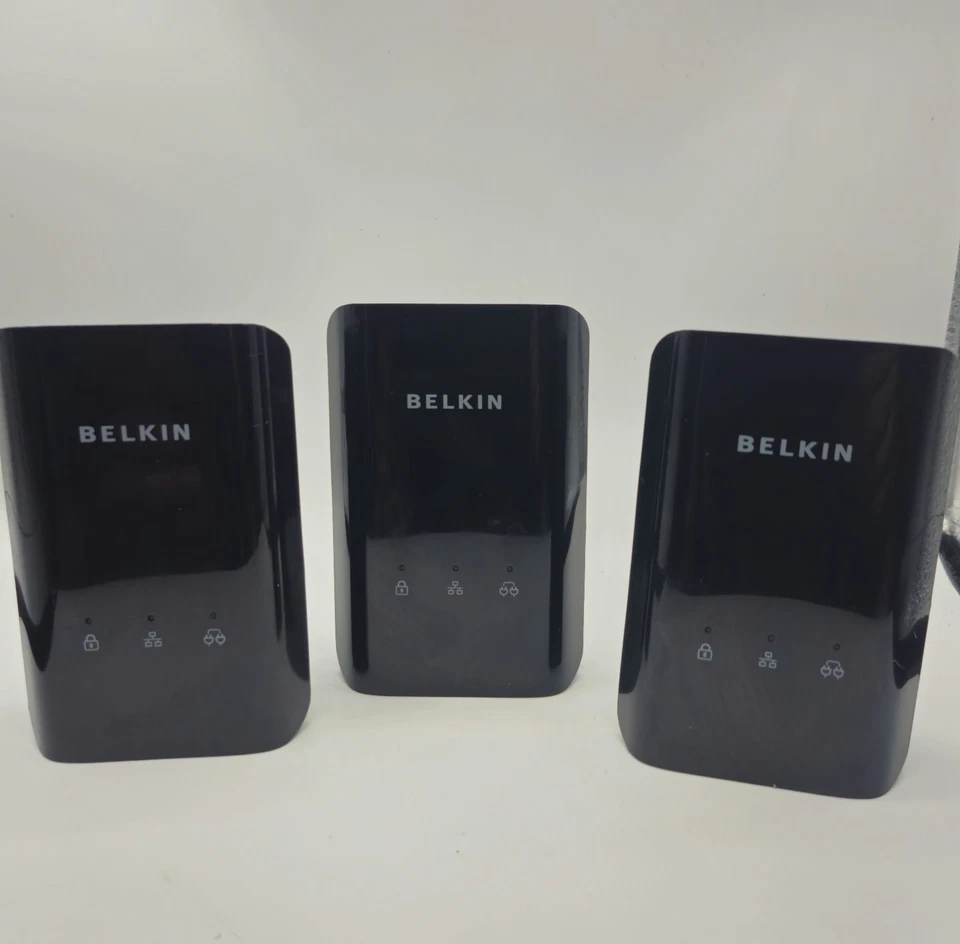 Belkin Powerline AV500 Network Adapter Model F5D4085 V1 Black (Set If 3) - image 3 of 4
