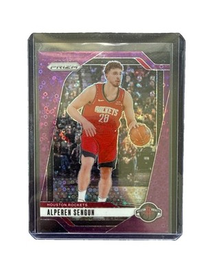 2024-25 Panini Prizm Alperen Sengun #201 Fast Break Purple Disco /75