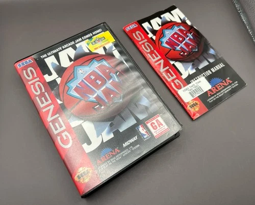 [BOX AND MANUAL ONLY] NBA Jam Genesis Empty Box With Manual Vintage Retro