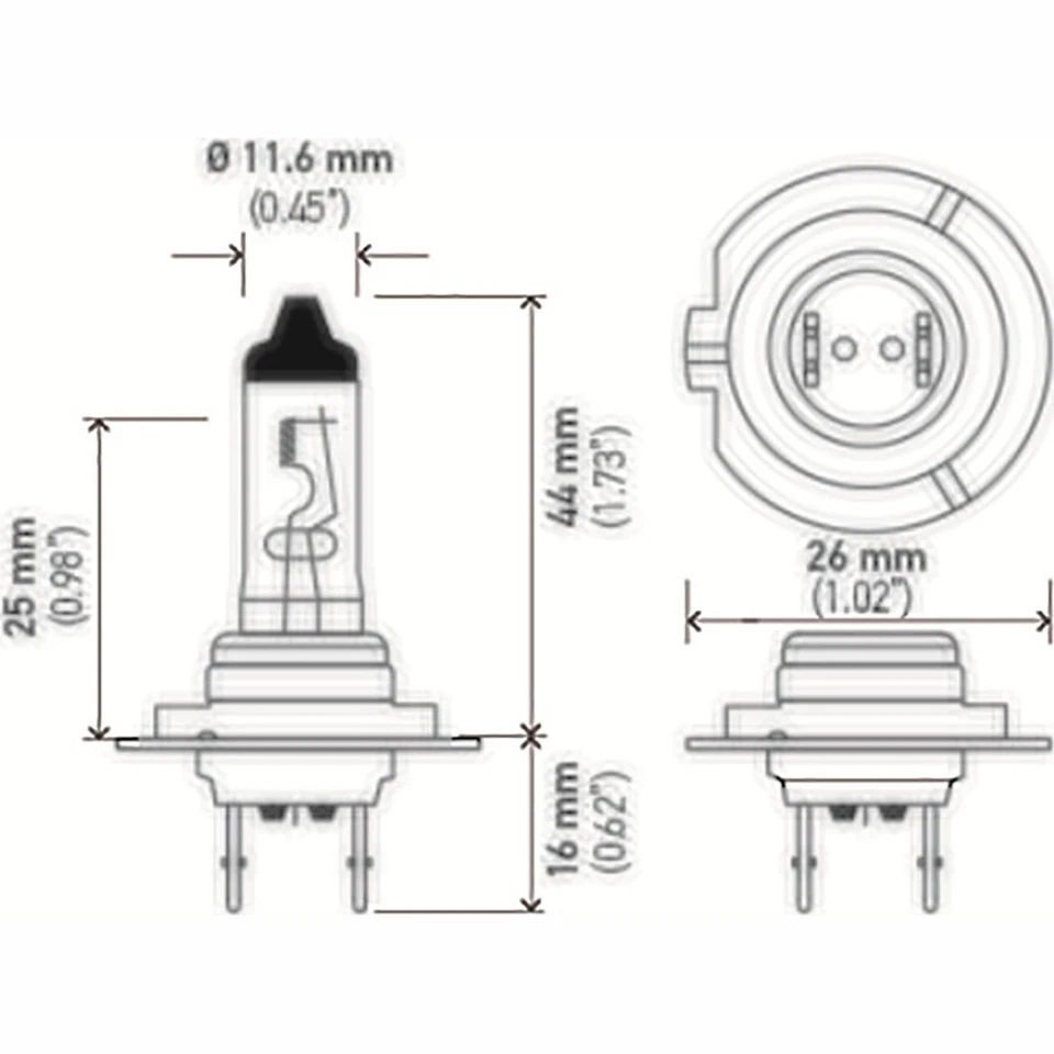 2x Bombilla antiniebla delantera Hella para Mercedes-Benz SLK280 2006 2007 2008 3,0 L Foto 4 de 4
