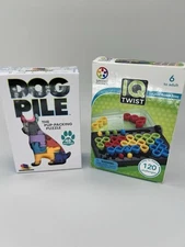 Smart Games IQ Twist Logic Educational Brain Teaser & Dog Pile Packing Puzzle