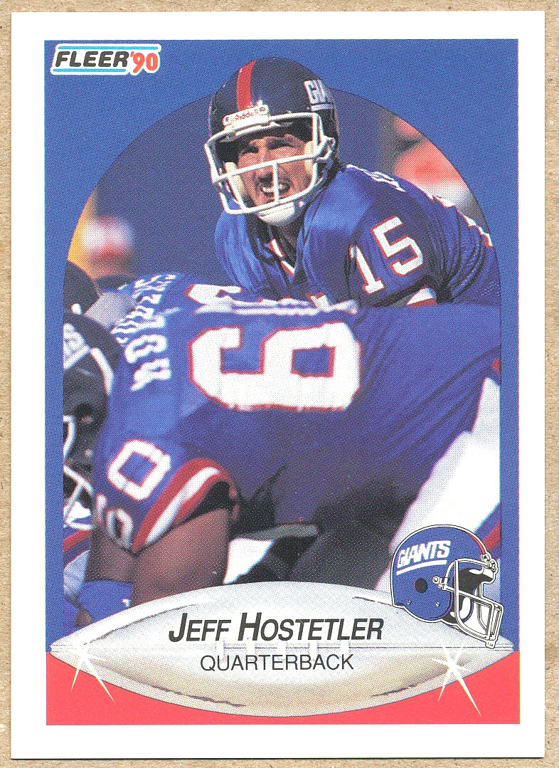 FLEER Jeff Hostetler RC RAIDERS REDSKINS GIANTS West Virginia WVU-MOUNTAINEERS