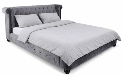 Royales Bett „Chateau Marmont“ 180x200 | Chesterfield Samt - Bild 1 von 4