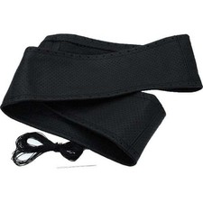 Lenkrad Schoner Bezug echt Leder perforiert Schwarz Schn&uuml;ren 37 38 39 cm