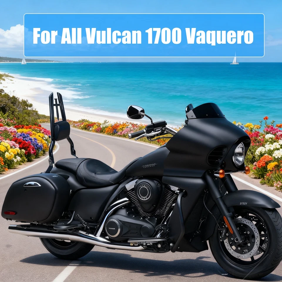 31" Tall Sissy Bar for Kawasaki Vulcan 1700 Vaquero VN1700 Passenger Backrest - Image 2 of 4