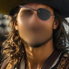 Men Medieval Pirate Eye Patches Leather Eye Patches Vintage Embossed Eye Covers