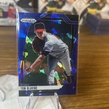 2025 Panini Prizm Tom Glavine Blue Cracked Ice #137 Atlanta Brave