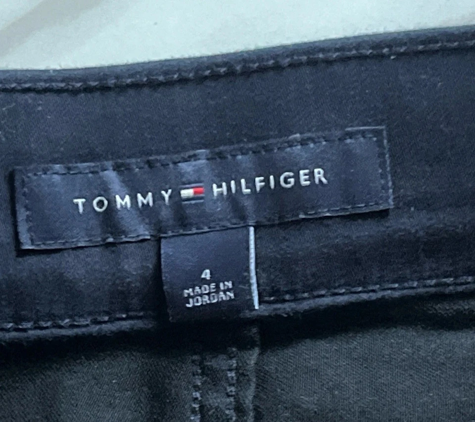 Tommy Hilfiger Mujer Azul Marino Elastizado Jeggings Pantalones Dorado Cremallera Logo Dije Nuevo con Etiquetas Foto 4 de 4