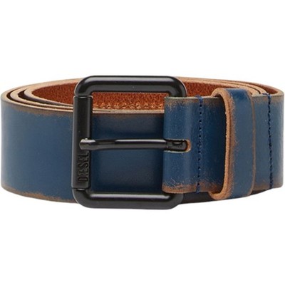 DIESEL B-PAINT Herren Echt Leder Gürtel Vintage Waschung Metallschnalle Freizeit
